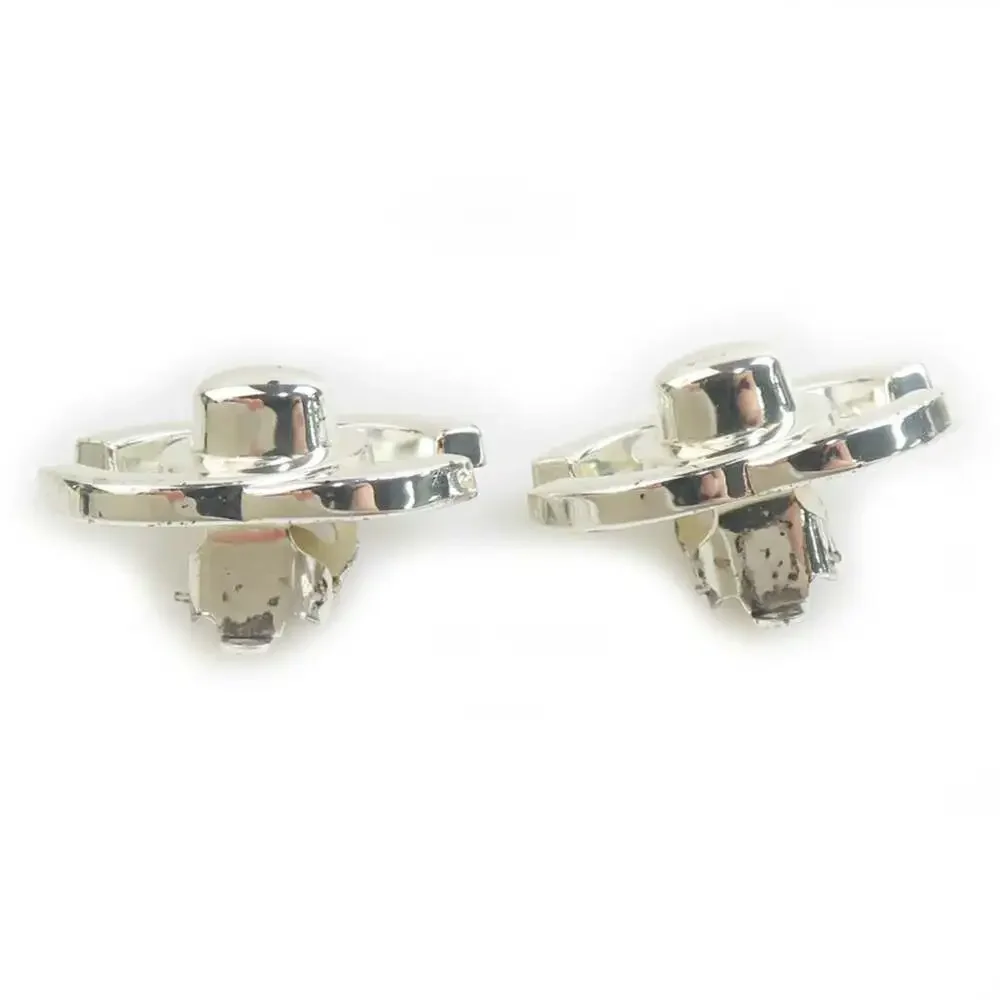 Chanel Cc Logo Clip-On Earrings Silver- #209563C73B - Picture 4 of 5